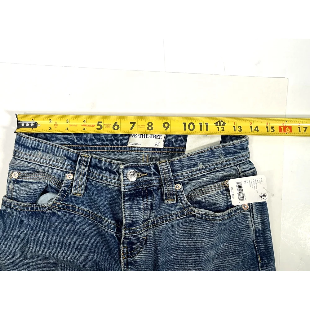 Free People‎ We The Free Shelby Boyfriend Jeans Womens 24 Low Rise Button Fly